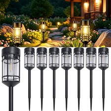 2-8 PACK Solar Garden Light LED Outdoor Yard Walkway Pathway Waterproof Lamp