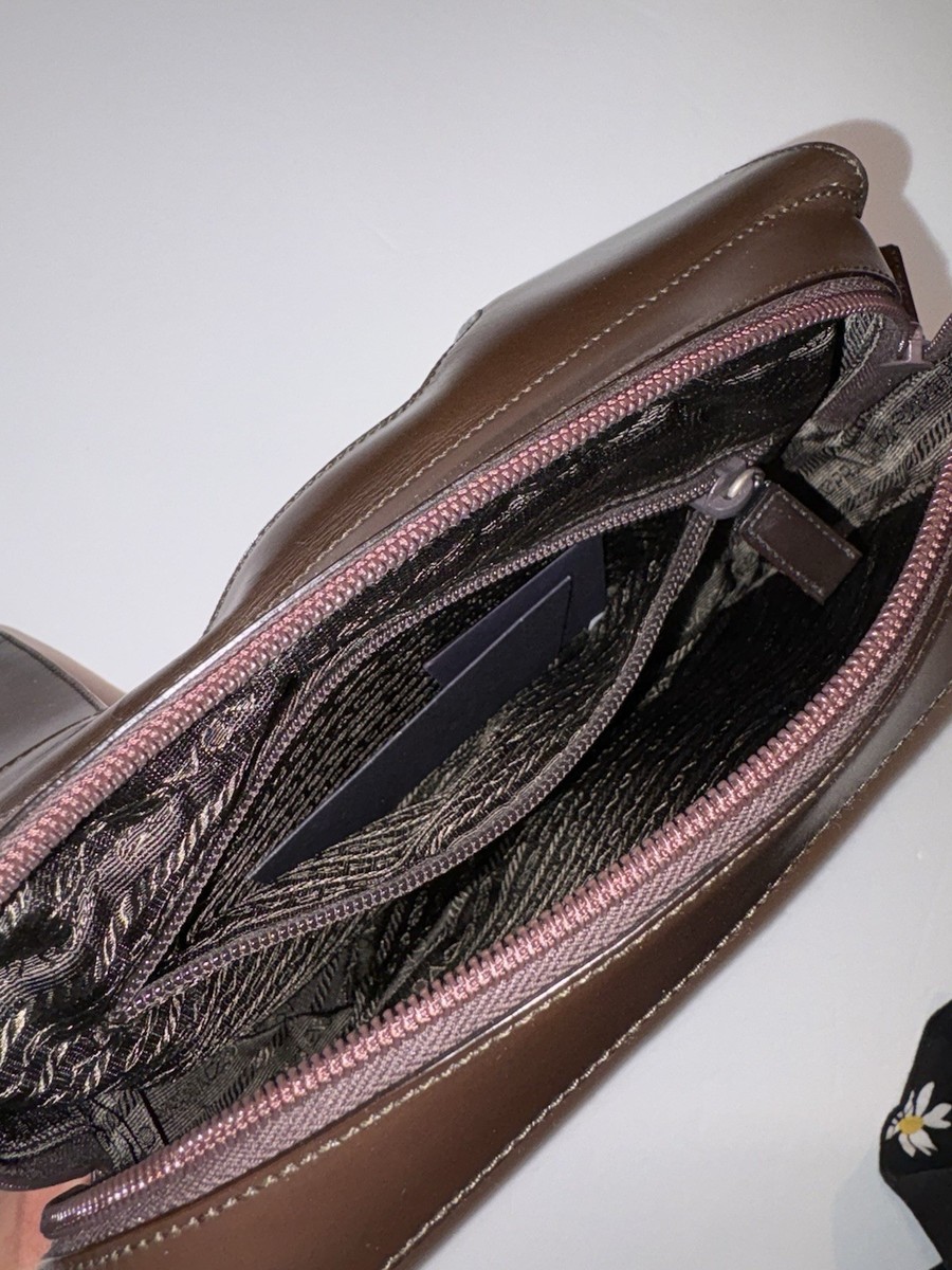 Prada 1999 Chest Rig Backpack Bag Leather Brown Authentic NWT See