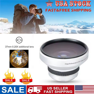 Silver Strong Applicability 37mm 0.25X Super Fisheye Additional Lens For 37mm US