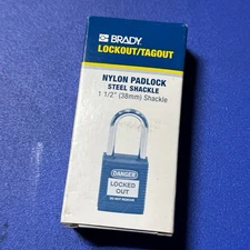 Brady Lockout Tagout Padlock 1.5in Red Nylon 99552 OSHA Compliant Key Retaining