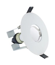 Downlight White Evofire IP65 Fire Rated GU10 Round Matt With Insulation Guard