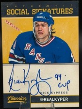2012-13 Panini Classics Signatures Social Nick Kypreos #SS-NK Auto