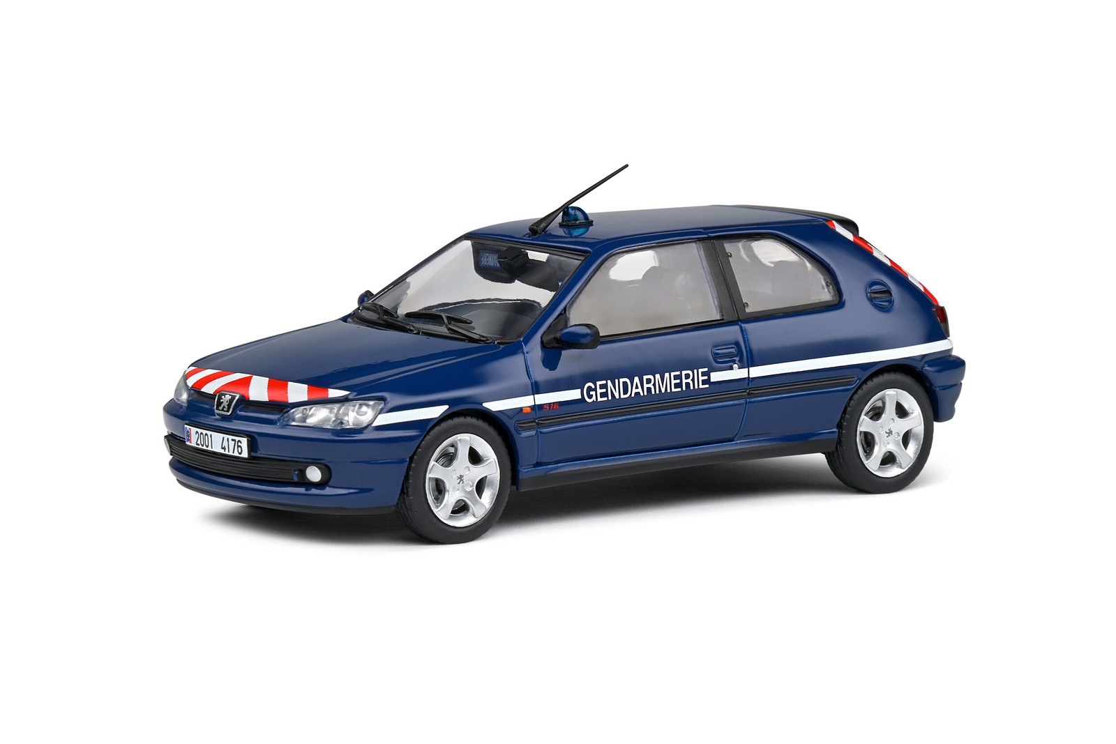 SOLIDO S4311407 1:43 Peugeot 306 S16 Gendarmerie, Blue, 1998