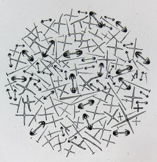 Antique microscope slide by Watson. "Group of Spicules of Sponge".
