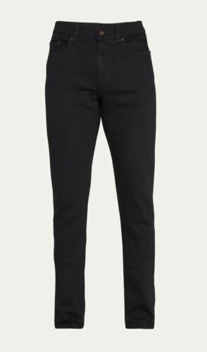 SAINT LAURENT MEN’S SKINNY-FIT JEANS IN WORN BLACK STRETCH DENIM 527389 YS500 31