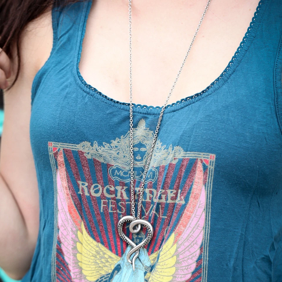 Heart Love Necklace Octopus Tentacle Heart stainless steel pendant by Controse - Image 2 of 4