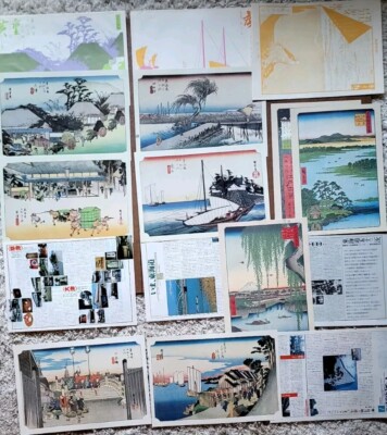 22 SETS OF PRINTS Hiroshige Utagawa Fifty-Three Stations Of The Tokaido Yomiuri 