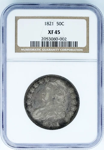 1821 Capped Bust Half Dollar XF 45 NGC Early U.S. Type 50C Coin XF45