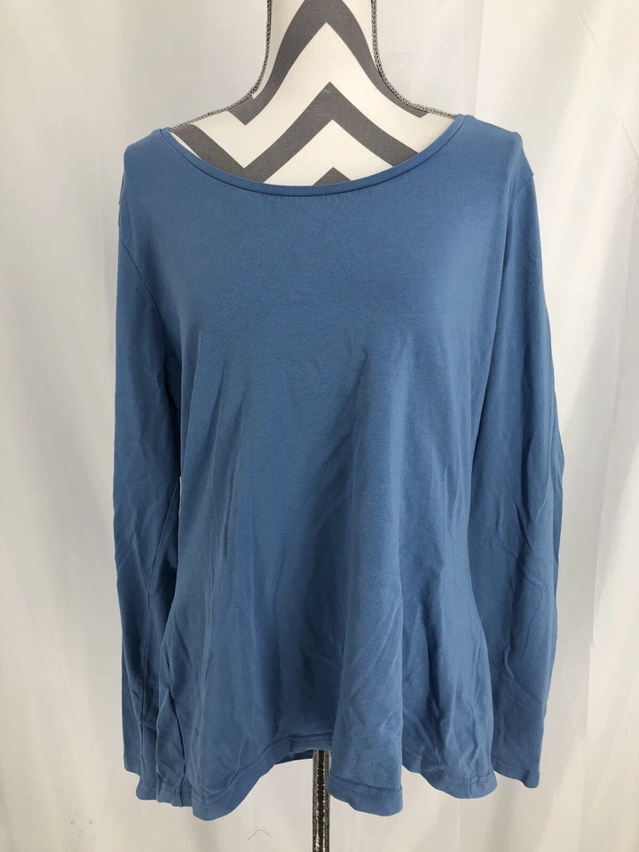 Lote Básico de 3 Camisetas Túnicas Cuello Redondo Manga Larga Múltiple Sally LTS Largo Alto XL Foto 2 de 4