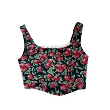 Cider Corset Top Size Small Fruit Print