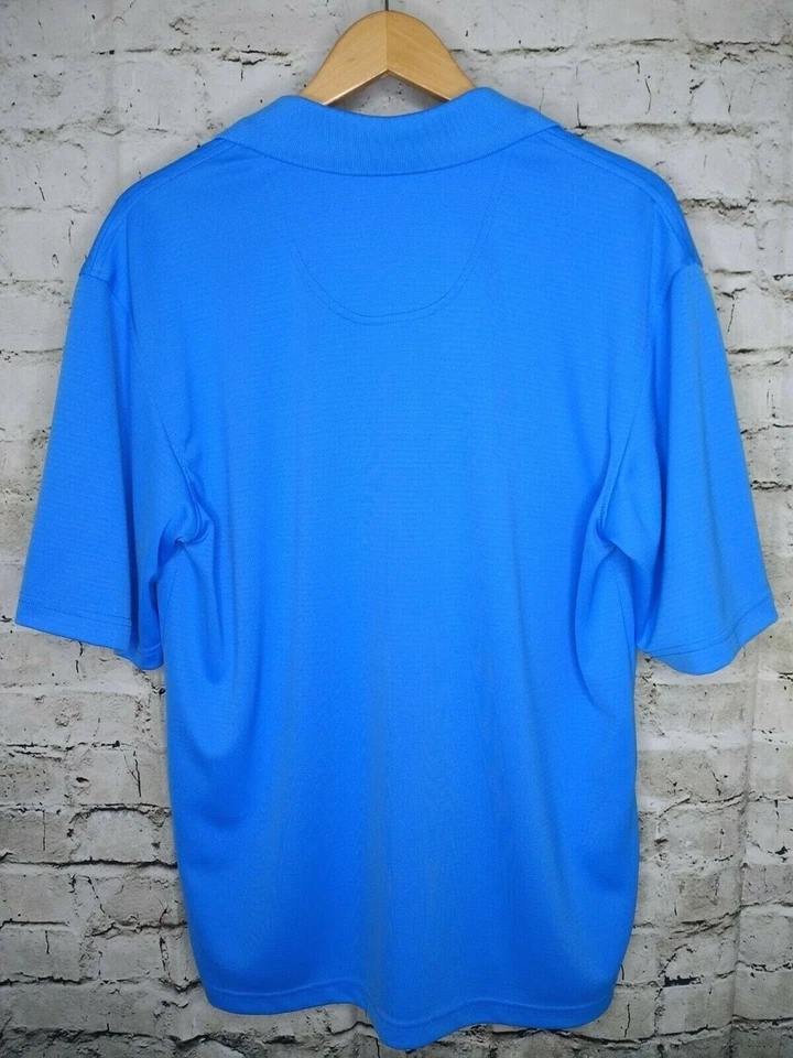 Cypress Club Performance Mens Short Sleeve Polo Shirt Size L Light Blue Collared - Image 2 of 4