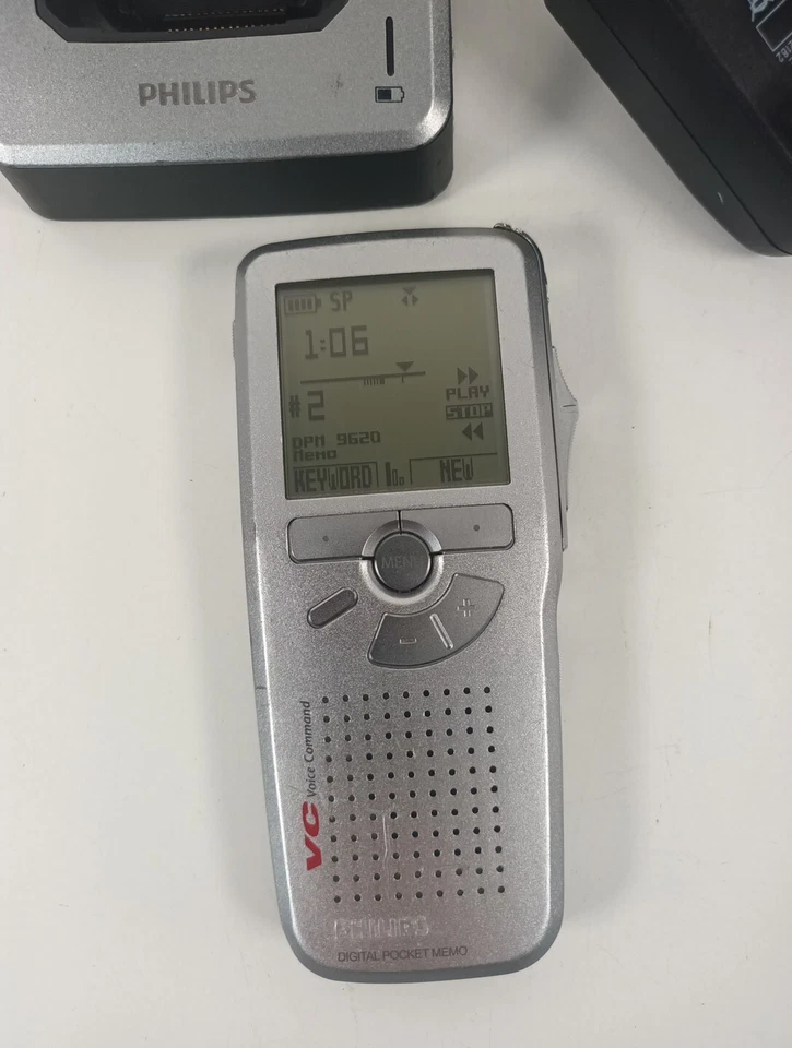PHILIPS LFH 9620 DIGITAL DICTATION MACHINE LFH 9520 LFH 9380 & Docking Station - Image 2 of 4