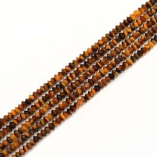 Natural Yellow Tiger Eye Faceted Rondelle Disc Beads Size 2x3mm 15.5" Strand