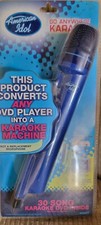 American Idol Go Anywhere Karaoke Microphone Blue 30 Song DVD Included Plug Play