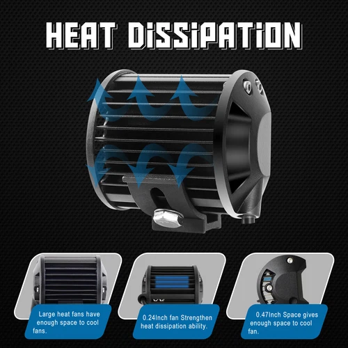 Pair 4'' LED Lights Hood Ditch Bracket Mount Wiring Kit For 2005-15 Toyota Tacom - Picture 16 of 19