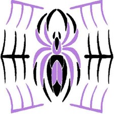 30 Custom Purple Spider Web Personalized Address Labels