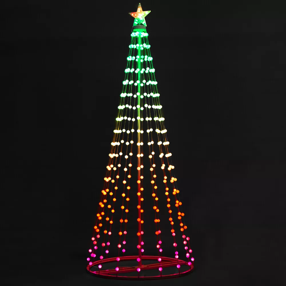 Outdoor Christmas Light Tree 210cm Cone Shape