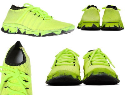 MAISON MARGIELA Deadstock Painted Fluorescent Crackle Knit Schuhe Sneakers 42