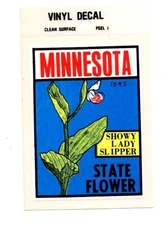 Lot of 12 Minnesota State Flower Luggage Decals Stickers - New - Free S&H