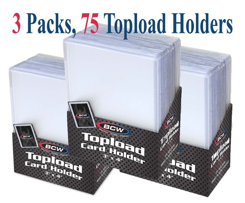 100) Standard 3x4" Toploader Trading Card Holders (20 Pt. Thickness) BCW For Sale In Los - Foto 6