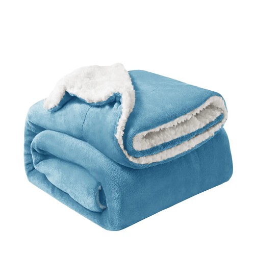 Large Sherpa Fleece Blanket Double Thick Soft Warm Bed Sofa Throw Warm Blanket - Picture 13 of 36