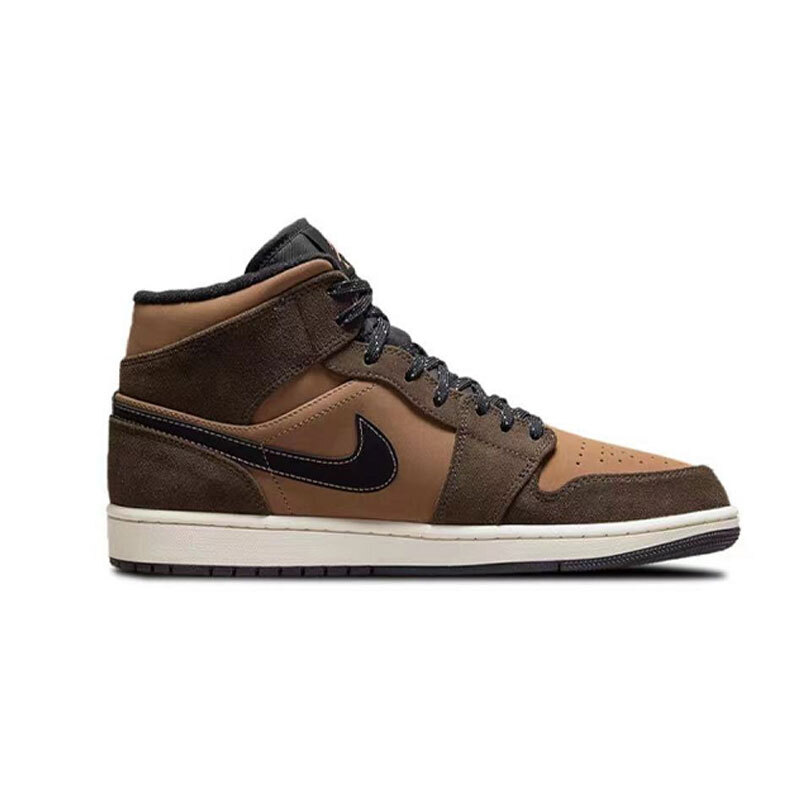 Air Jordan 1 AJ1 Mid SE Dark Chocolate Mocha Men Shoes DC7294-200