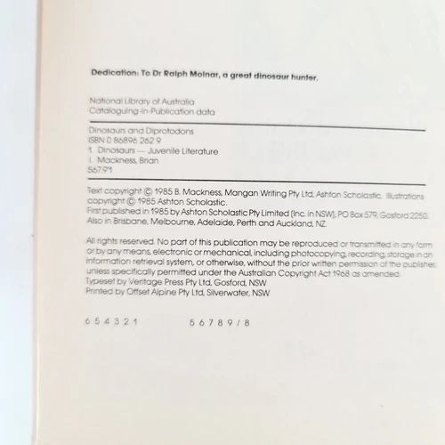 Dinosaurs & Diprotodons - Games Activities Recipes Stickers (1985, Paperback) - Picture 7 of 12