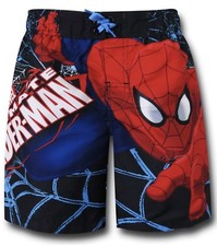 Marvel Spiderman Board Shorts Swim Trunks Swimsuit Size 4 NWT Superhero