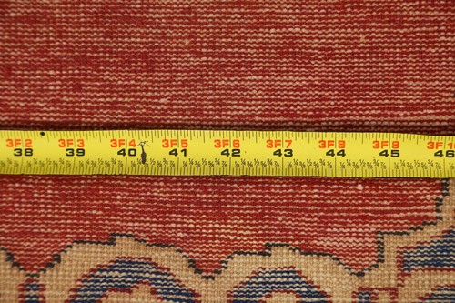 Alfombra oriental vintage geométrica Kirman anudada a mano 4x7 ft - Imagen 12 de 12