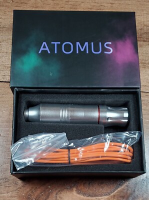  ATOMUS Rotary Pen Style Cartridge Tattoo Machine Silver New with a Couple Dings