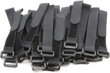 25 Pack 1x24 Inch Hook and Loop Cable Straps with Buckles Cord Tie Down Straps