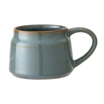Bloomingville Becher rustikale Struktur mit Ombre Effekt Kaffeetasse Retro Keramik