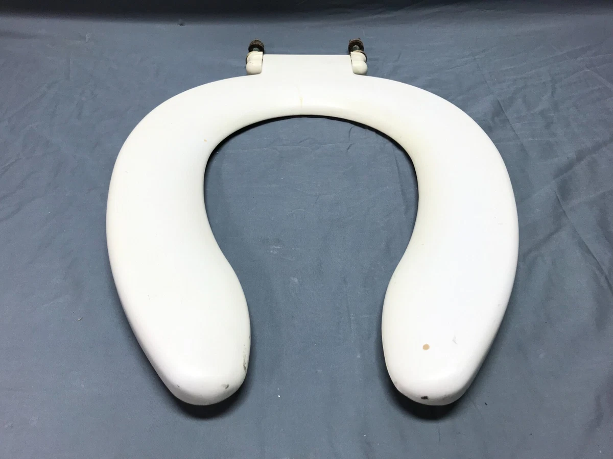 VTG Composite White Olsonite Horseshoe Bathroom Toilet Bowl Seat