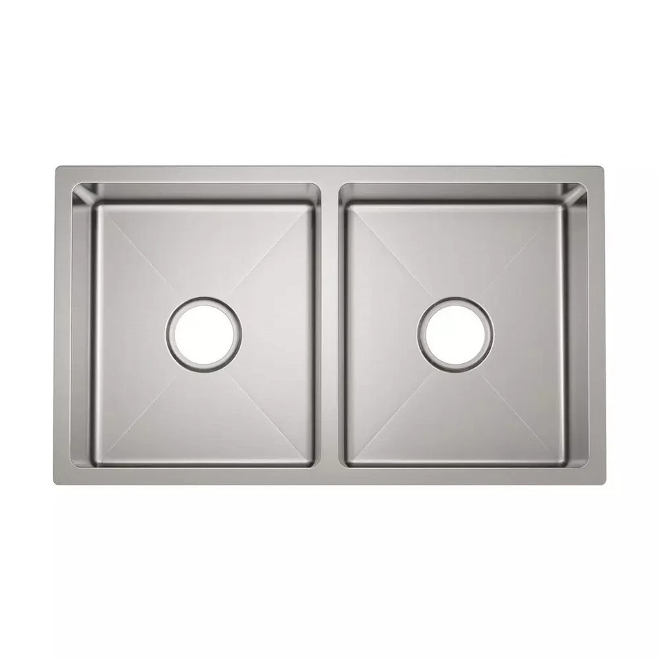 Nuevo Fregadero Proflo 31’’’ Doble Cuenco Acero Inoxidable Bajo Montaje Foto 3 de 3