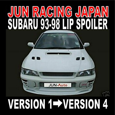 JUN Style Frontlippe Spoiler Splitter für Subaru Impreza 93-98 V1-V4 GC8 Modelle
