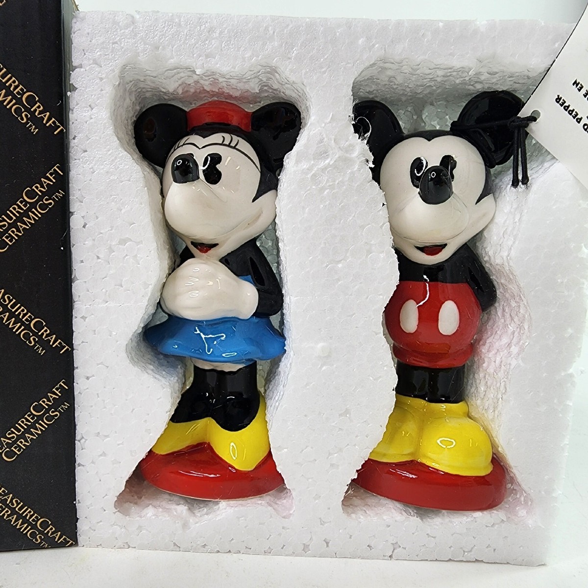 Disney Treasure Craft Ceramics Mickey & Minnie Mouse Salt & Pepper