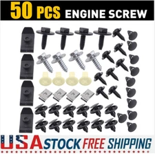 50X Engine Splash Shield Fender Bumper Screw Clips side skirt grille wheel well