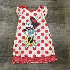 Girl  s Disney Store Minnie Mouse Nightgown 7/8 Polka Dot