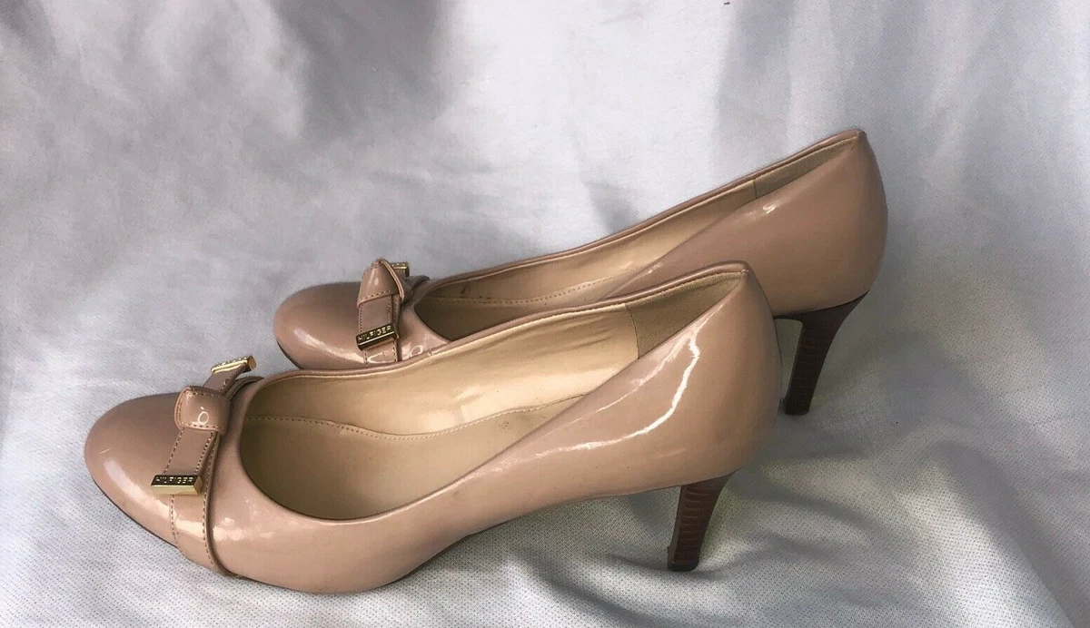 Tommy Hilfiger Bow tie pump with wooden heel size 9.5 eBay