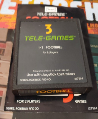 3 Tele Games Football (1981) for Atari VCS 2600 (Modul & Manual) classic NTSC !
