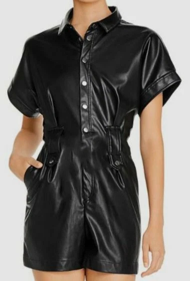 Leather shorts cheap bardot