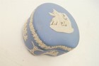 Wedgwood White On Blue Jasperware Trinket Dish Made In England — photo 4