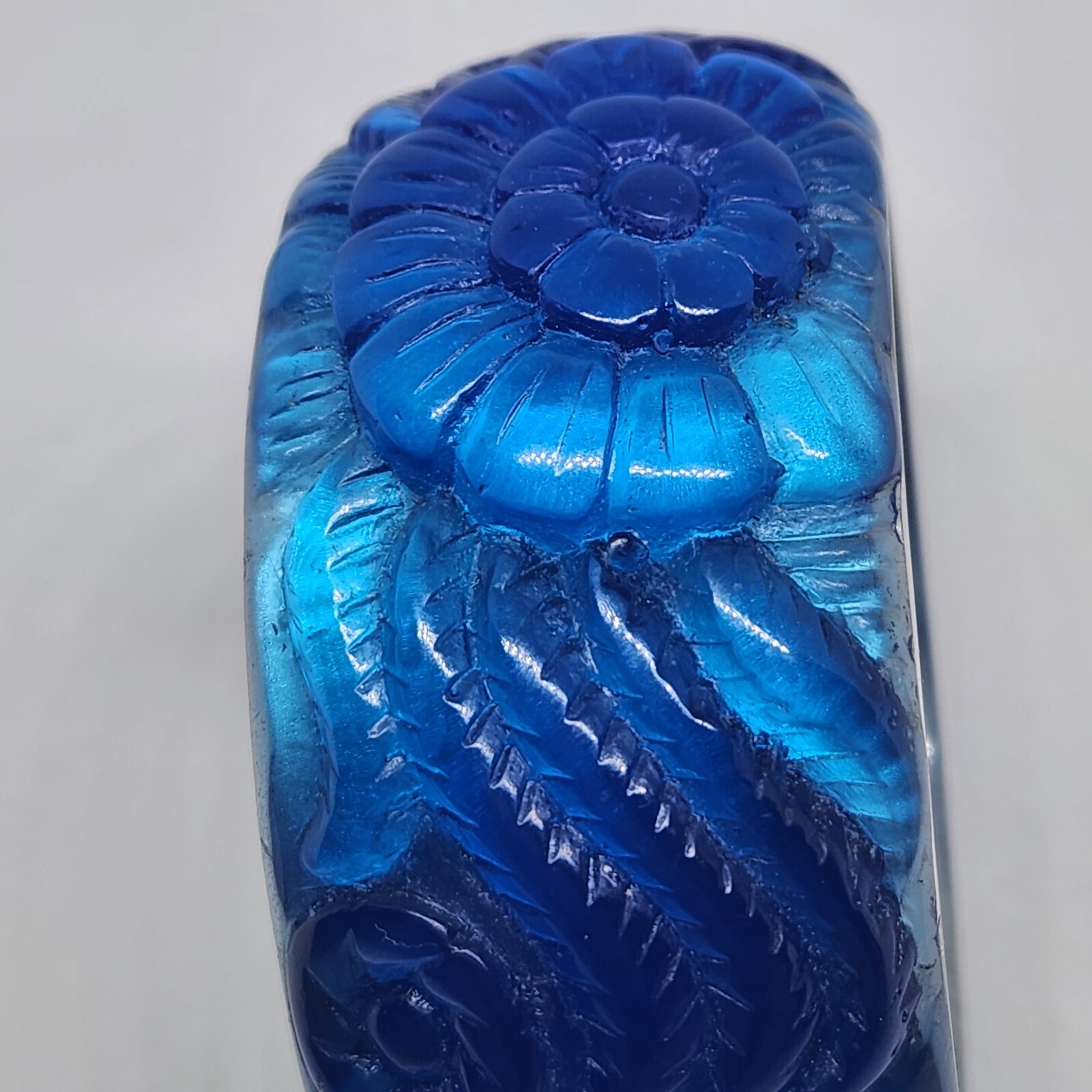 Flower Design Plastic bangle Blue - image 6
