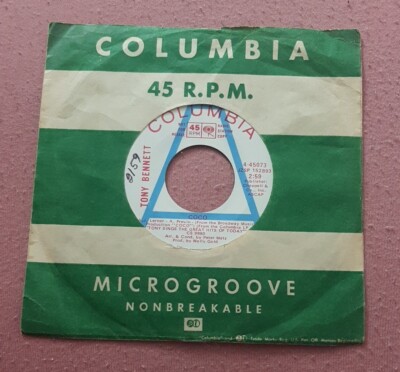Tony Bennett WLP promo 45 Coco / Little Green Apples Columbia 4-45073 ex