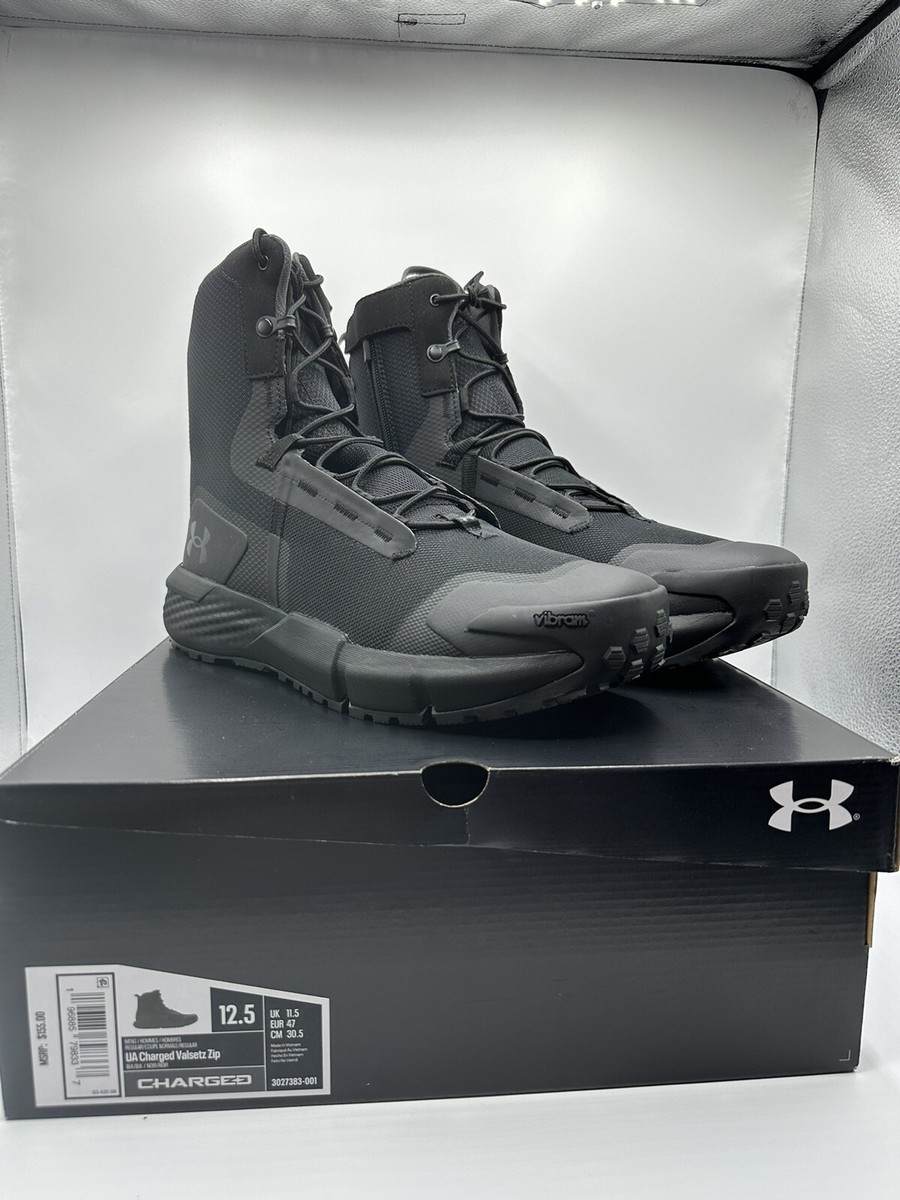 Under Armour Mens UA Charged Valsetz Zip Boots 3027383-001 Black