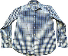 LUCKY BRAND Blue White Plaid Long Sleeve Button Up Dress Shirt mens Large