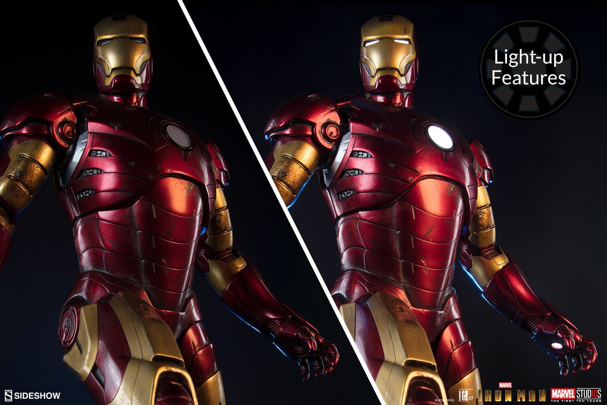 Iron Man Mark II Buste Taille Réelle Sideshow, Buste 1:1 Iron Man