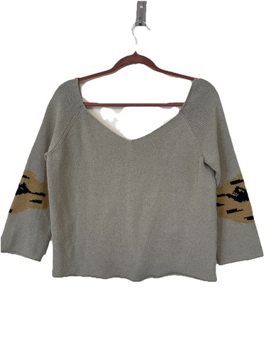 Krizia, Krizia Maglia - Vintage Silk Sweater Kaki Size 46 IT
