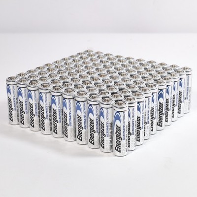 (Lot of 100) AA Energizer  Ultimate Lithium Batteries, Used