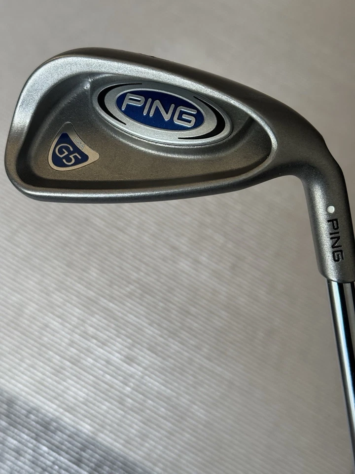 "Ping G5 para hombre diestro 9 hierro punto blanco 37"" eje de acero" Foto 3 de 4